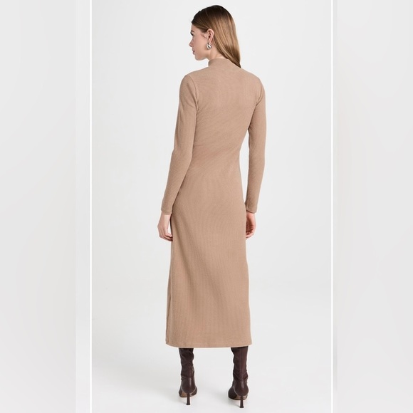 Z Supply Ribbed Knit Midi Dress – Tan, Size S, Sleek + Stretchy - Picture 3 of 5